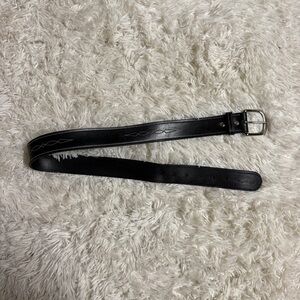 Women’s Size 30 Black Leather Royal Highness Equestrian Horseback Riding Belt